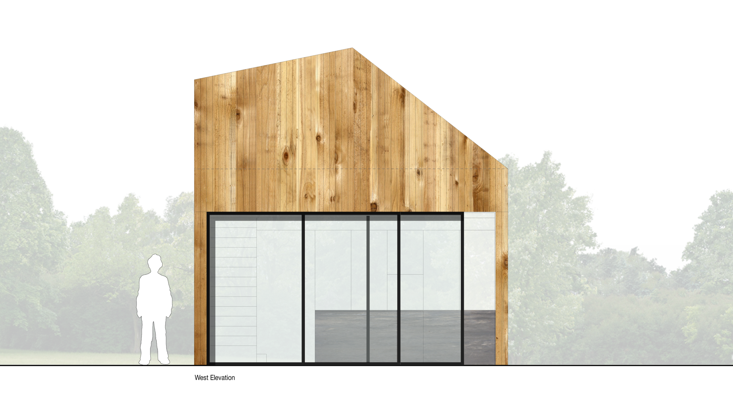 Refuge House _ West Elevation